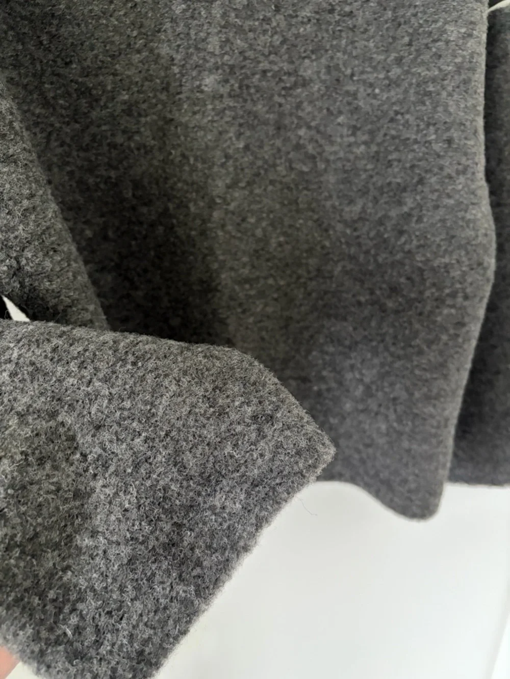 Zara Charcoal Gray Turtleneck Sweater with White Seam Detail - Picture 3 of 6
